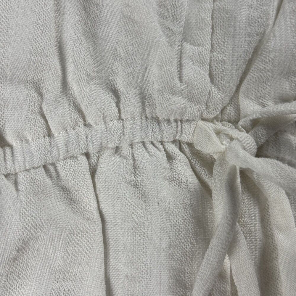 Steve Madden Womens Medium White Sleeveless V Neck Peplum Tie Waist Top NWT - Picture 10 of 13